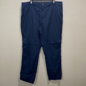 Mountain Hardwear zip off convertible pants shorts hiking outdoor blue‎